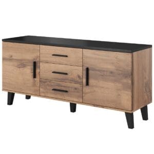 Komoda RTV LOTAR 150 2D3S dub wotan / černá