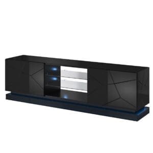 Komoda RTV QUI 200 černý lesk