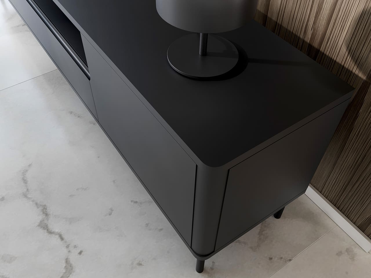 Komoda RTV RADIUS 180NC černý - Obrázek 8