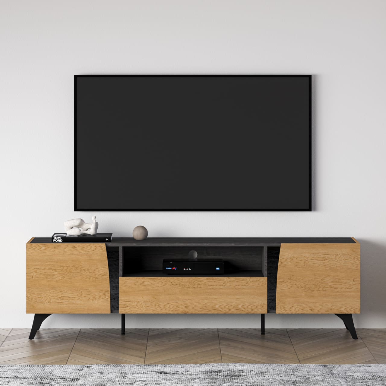 Komoda RTV TUSCANY 06 dub baltic dune / jasan portland černý - Obrázek 5