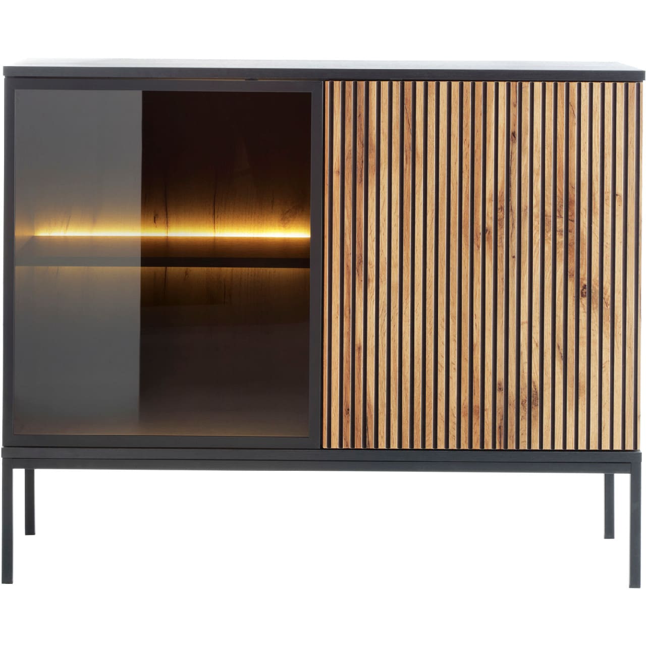 Komoda SANTO 04 černá / dub wotan - Obrázek 2