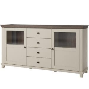 Komoda TEVORA EV25 jasně béžová / dub dunin