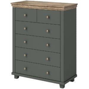 Komoda TEVORA EV45 zelená / dub lefkas