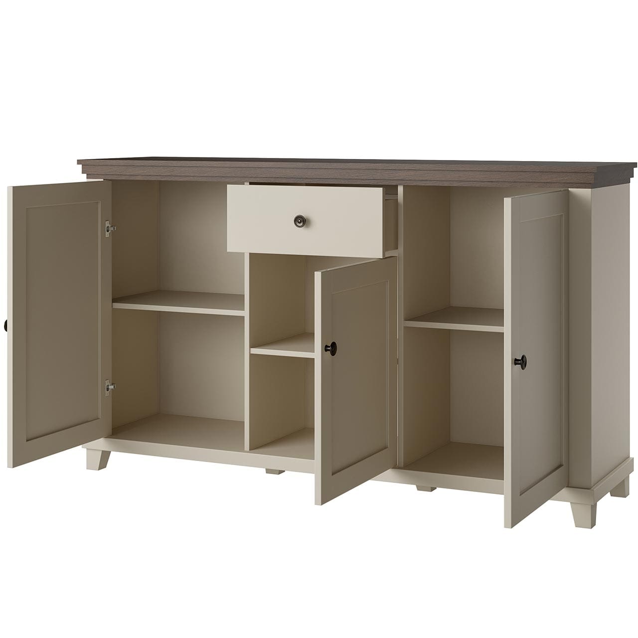 Komoda TEVORA EV47 jasně béžová / dub dunin - Obrázek 4