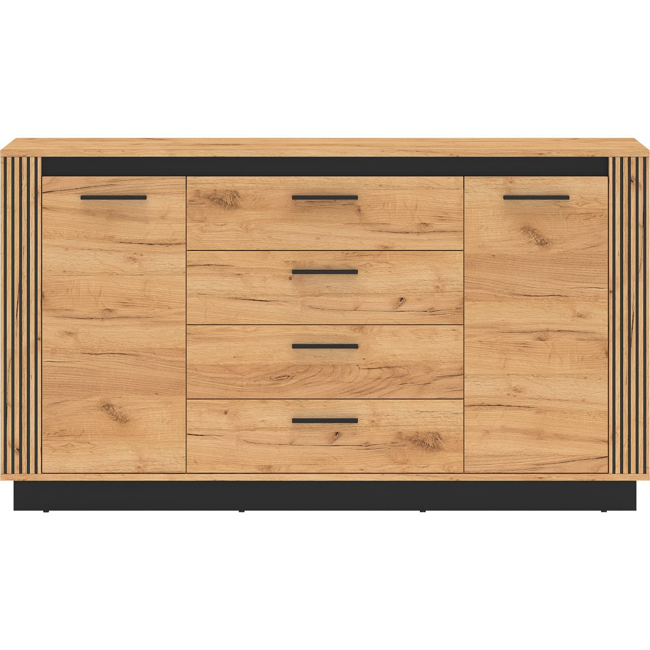 Komoda URSA 06 dub craft zlatý + černá - Obrázek 2