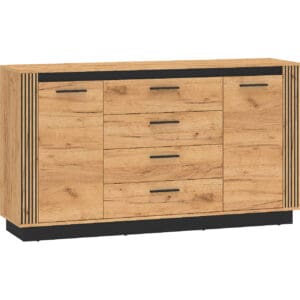 Komoda URSA 06 dub craft zlatý + černá