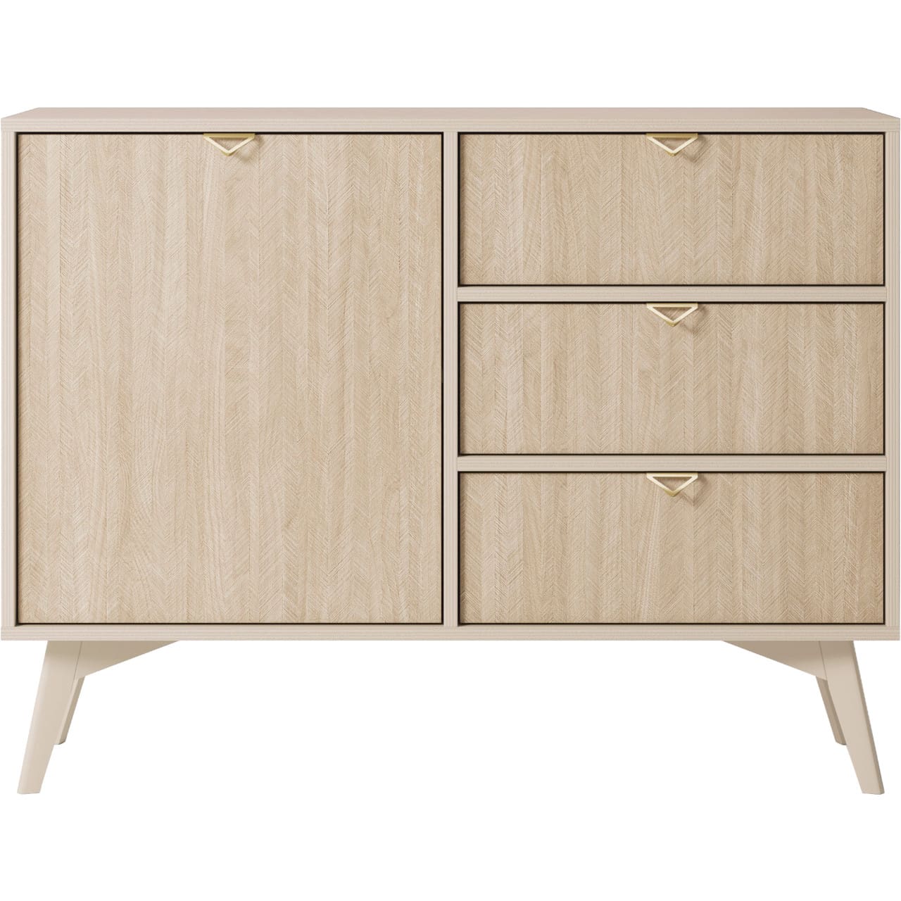 Komoda WALD 03 pískově béžová / scandi - Obrázek 2