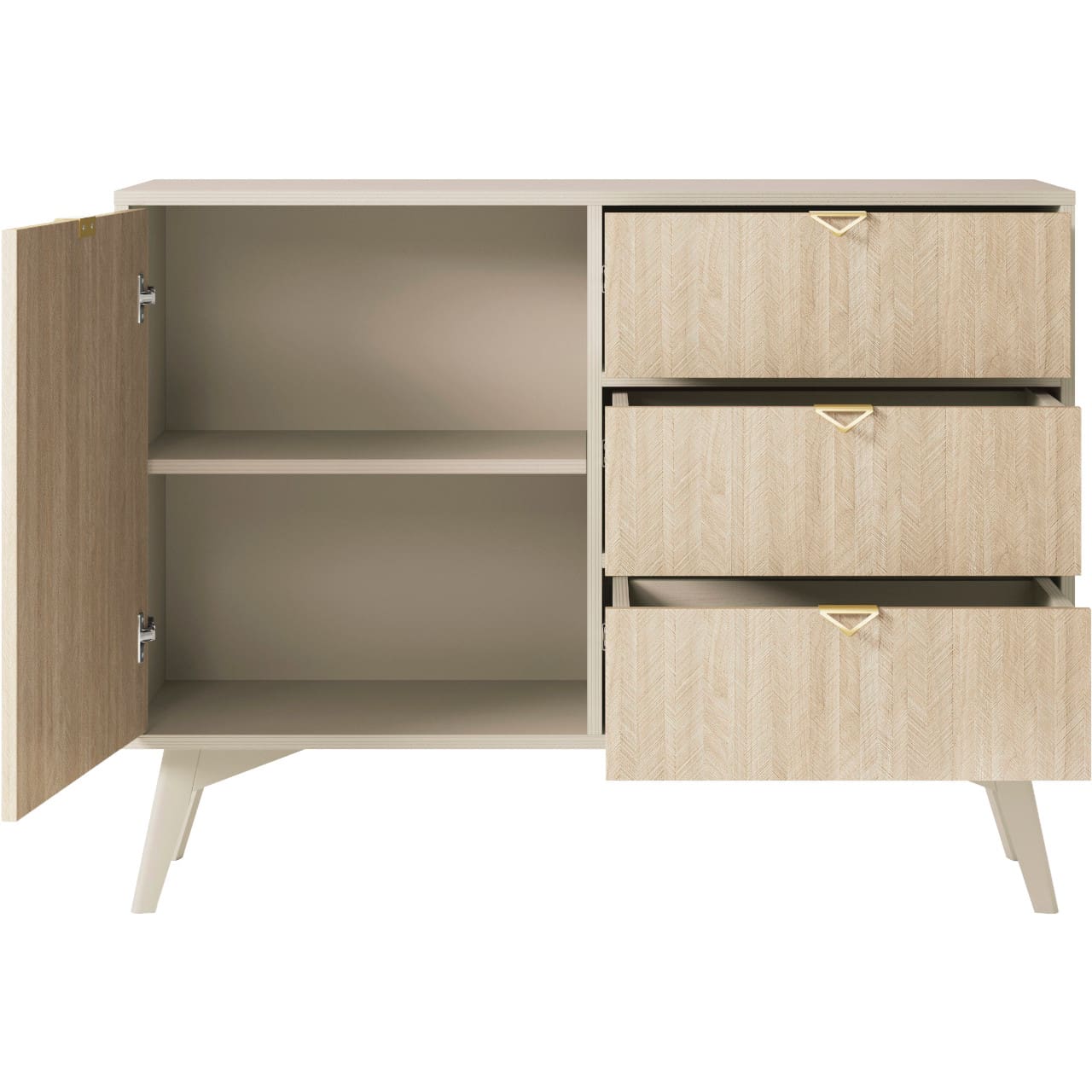 Komoda WALD 03 pískově béžová / scandi - Obrázek 3