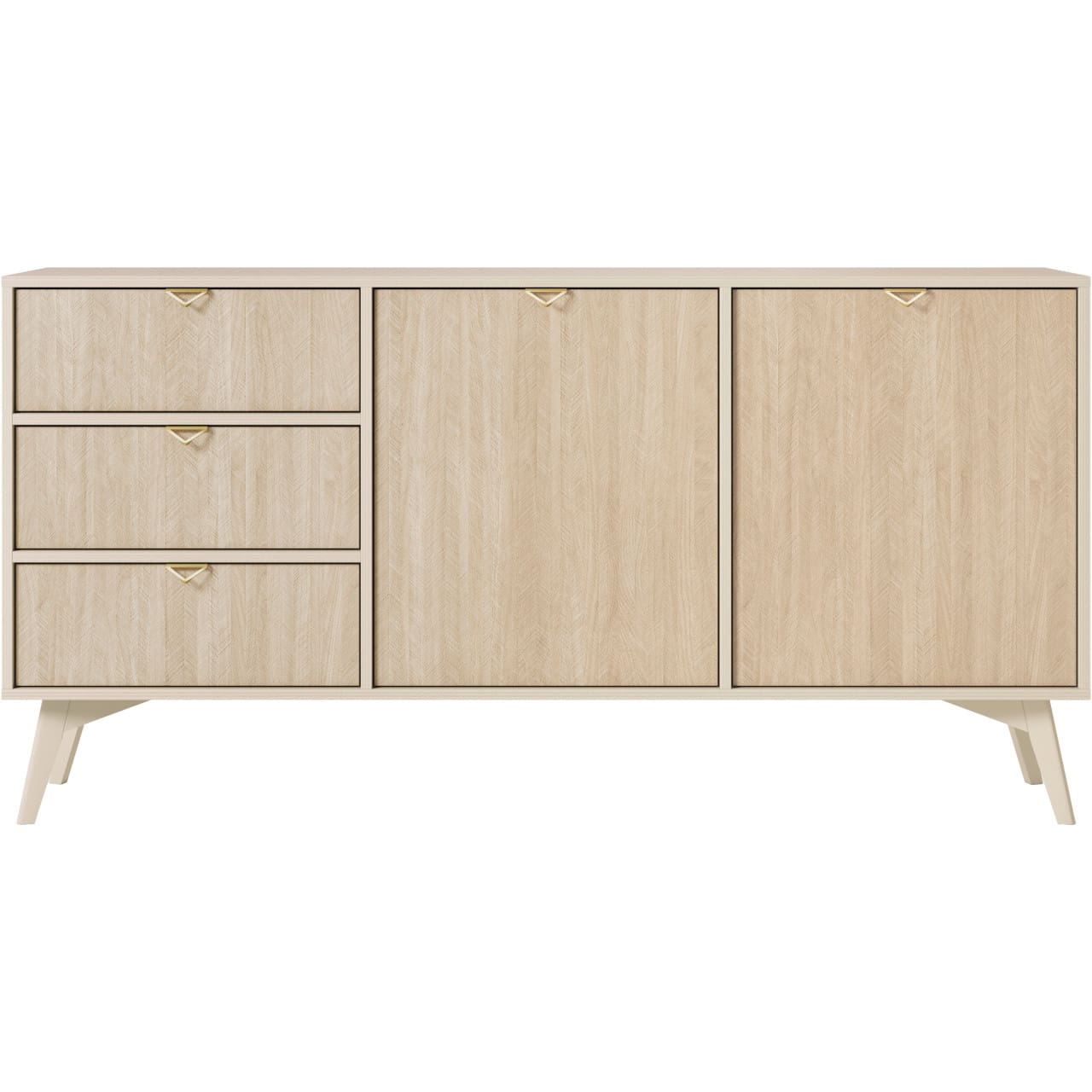 Komoda WALD 04 pískově béžová / scandi - Obrázek 2