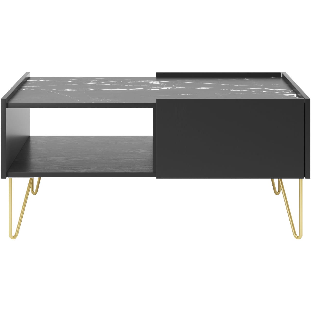 Konferenční stolek HARMONI 05 černá / černý mramor - Obrázek 2