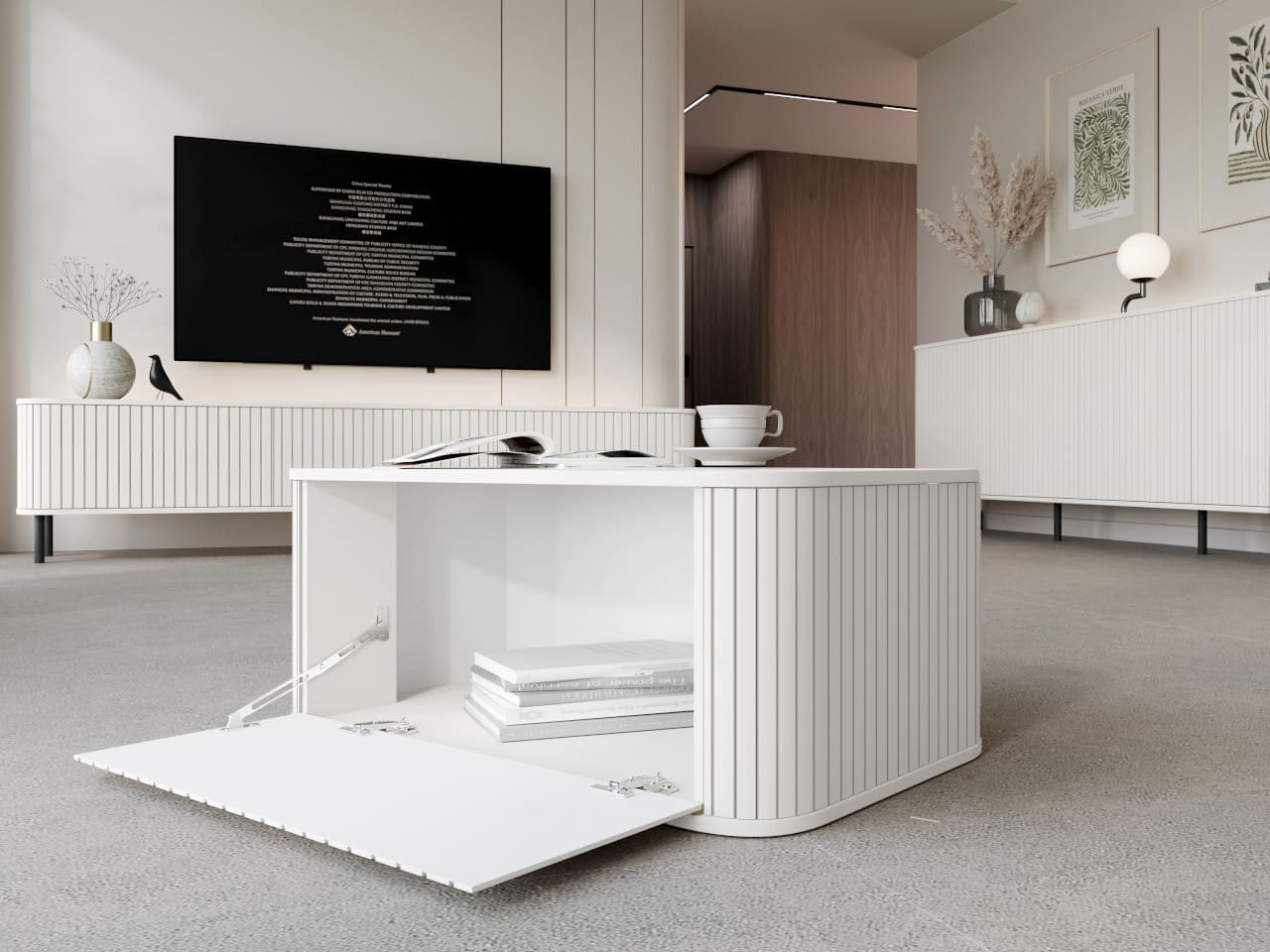 Konferenční stolek ZYLIO bílá - Obrázek 5