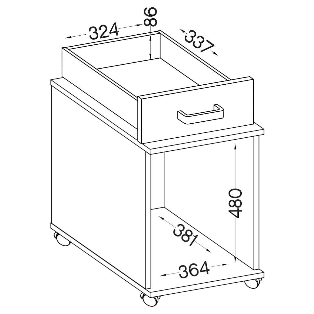 Kontejner MALTIS MT21 dub artisan - Obrázek 3