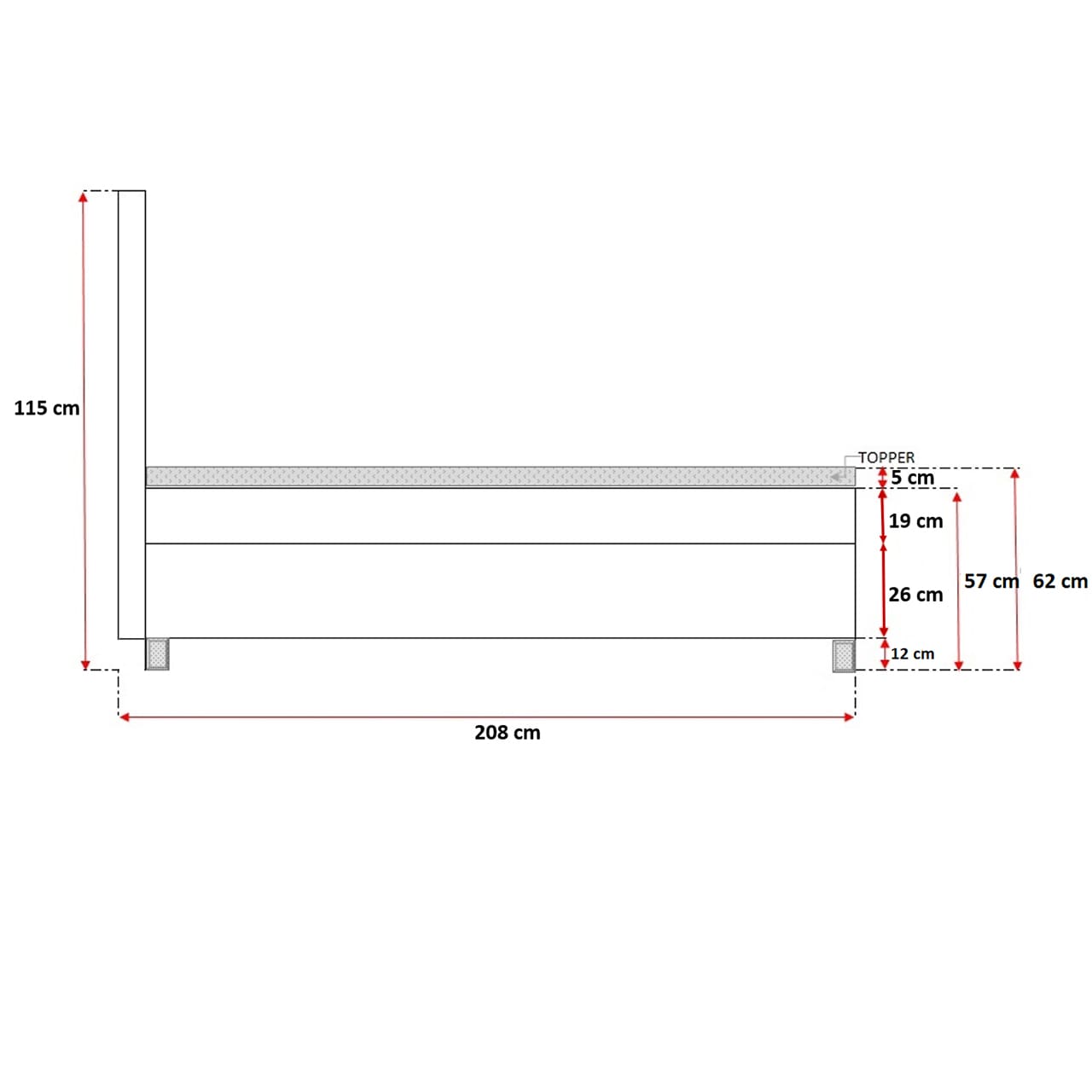 Kontinentální postel JULIA 180x200 fresh 37 - Obrázek 3