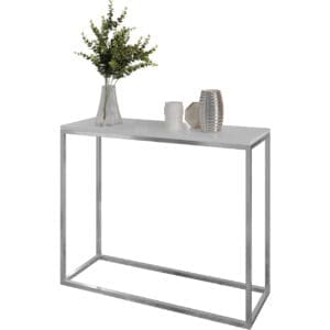 Konzolový stolek ARAMIS 100cm chrom / bílá