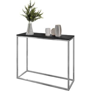 Konzolový stolek ARAMIS 100cm chrom / černá