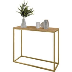 Konzolový stolek ARAMIS 100cm zlatý / dub wotan