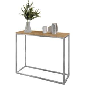 Konzolový stolek ARAMIS 80cm chrom / dub wotan