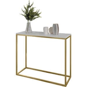 Konzolový stolek ARAMIS 80cm zlatý / bílá