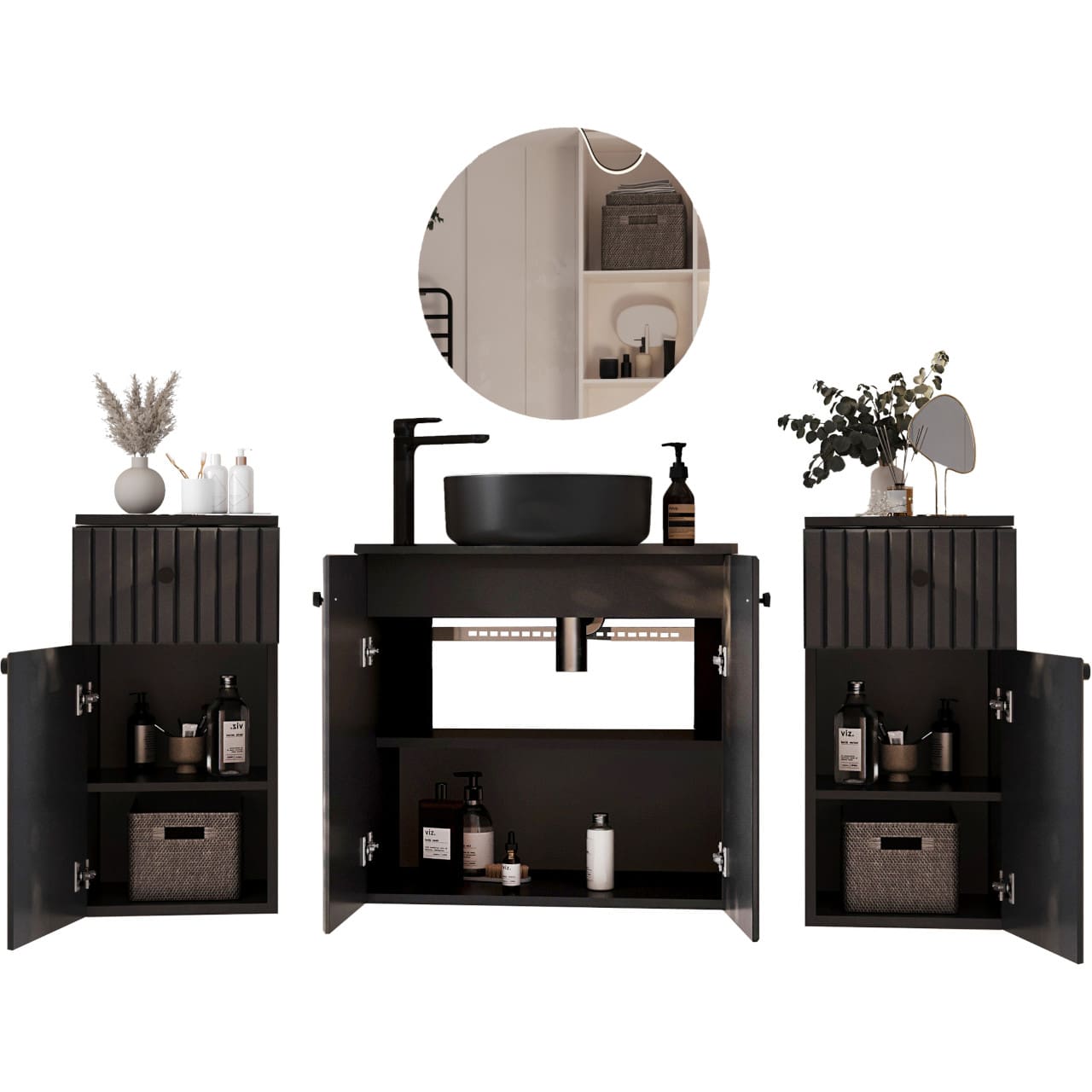 Koupelnová sestava ASTO MAX černá - Obrázek 4