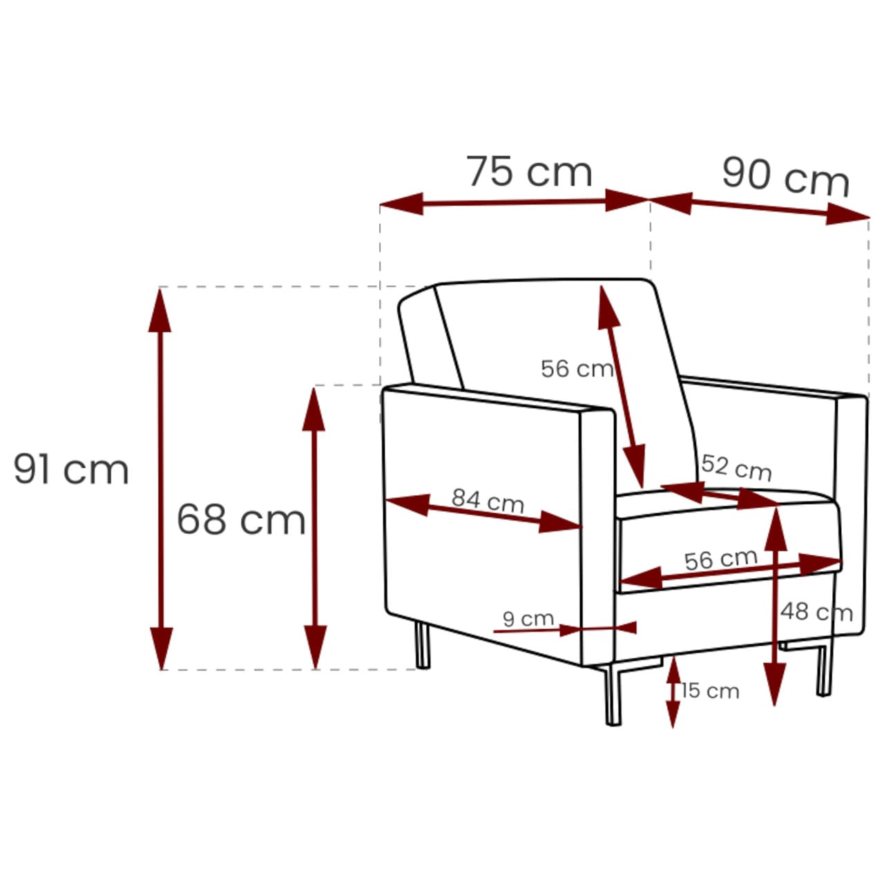 Křeslo SELVA A madone 17047 černý - Obrázek 6