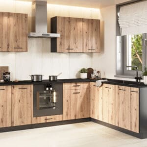 Kuchyně ELLEN 2 grafit / dub artisan