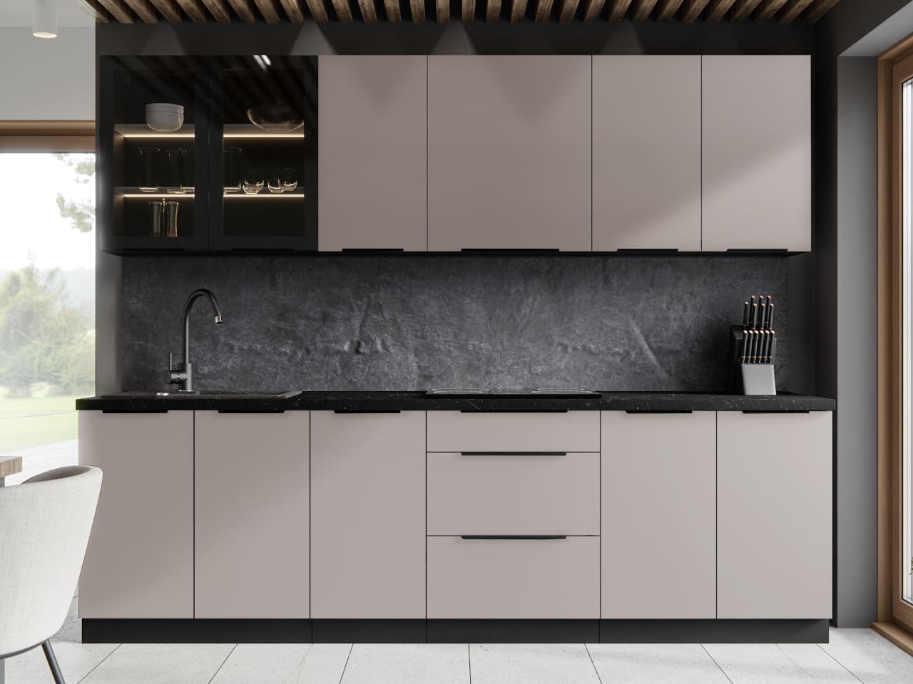 Kuchyně SILVIA 2 černá / kašmír