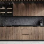 Kuchyně SILVIA 2 černá / ořech okapi