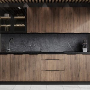 Kuchyně SILVIA 2 černá / ořech okapi