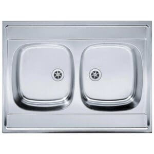 Kuchyňský dřez dvoukomorový 80x60cm