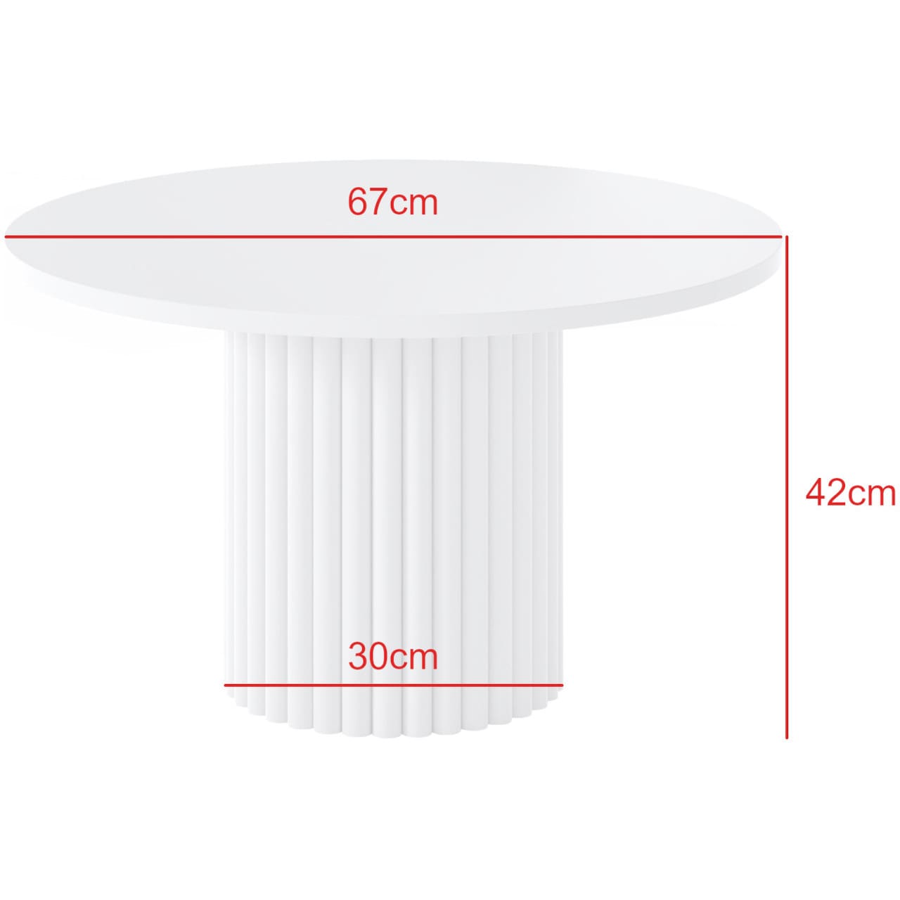 Kulatý stolek CASCANO černý / kašmír - Obrázek 3