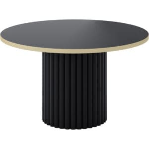 Kulatý stolek CASCANO černý + zlatý