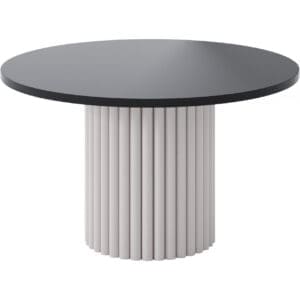 Kulatý stolek CASCANO kašmír / černý