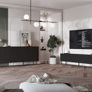 Nábytek do obývacího pokoje AZELIO 1 černá