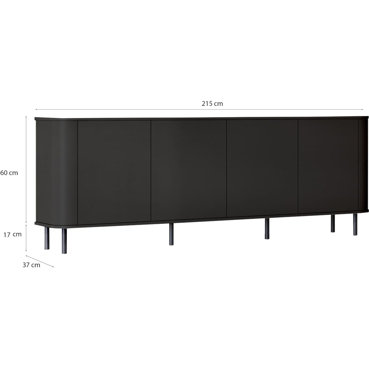 Nábytek do obývacího pokoje AZELIO 1 černá - Obrázek 5