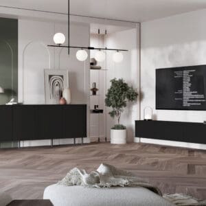 Nábytek do obývacího pokoje AZELIO 2 černá