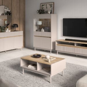 Nábytek do obývacího pokoje ERMITE 1 kašmír / dub cremona