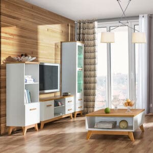 Nábytek do obývacího pokoje LYKKE 7 borovice andersen / dub nash