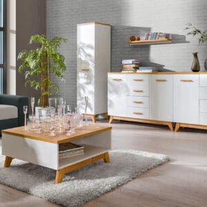 Nábytek do obývacího pokoje LYKKE 8 borovice andersen / dub nash