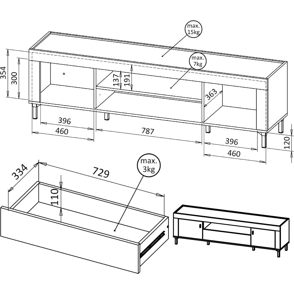 Nábytek do obývacího pokoje MOSSO 1 kašmír - Obrázek 11
