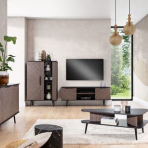 Nábytek do obýváku PIMETTI 1 černá / captains deck