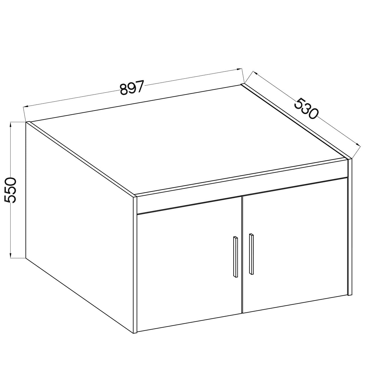 Nástavec na skříň ELENI 2D dub lefkas - Obrázek 4