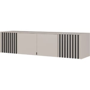 Nástavec na skříň LAILA 4D kašmír / černá