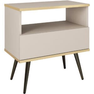 Noční stolek ARA S54 béžová + černá