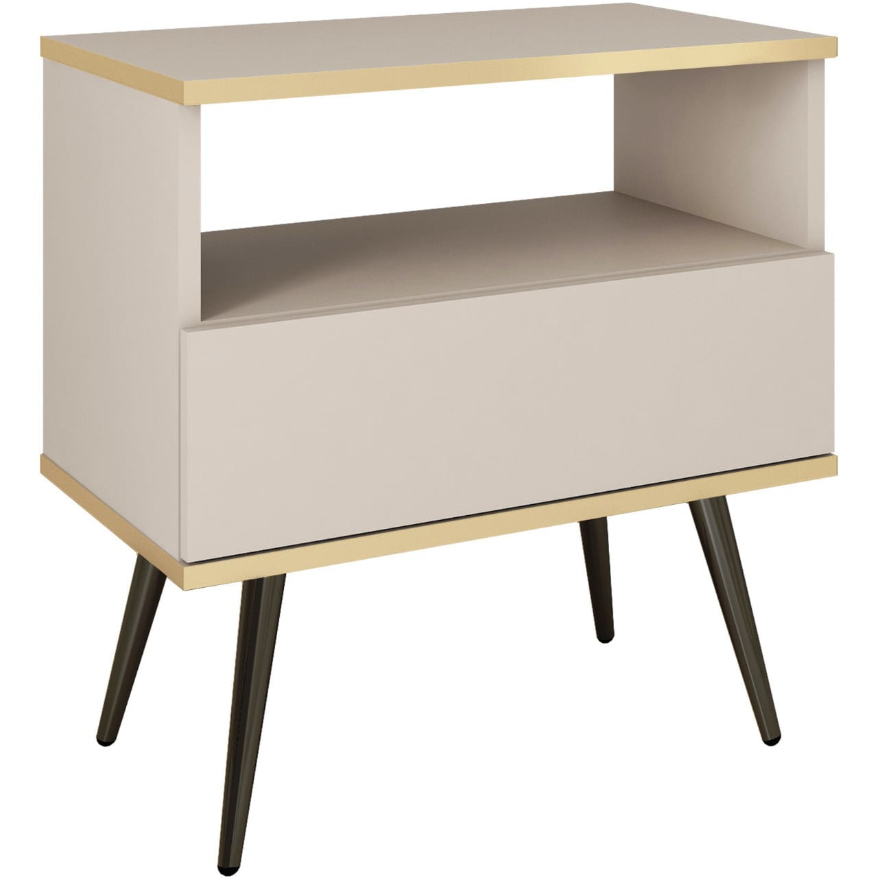 Noční stolek ARA S54 béžová + černá