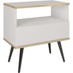 Noční stolek ARA S54 bílý + černý