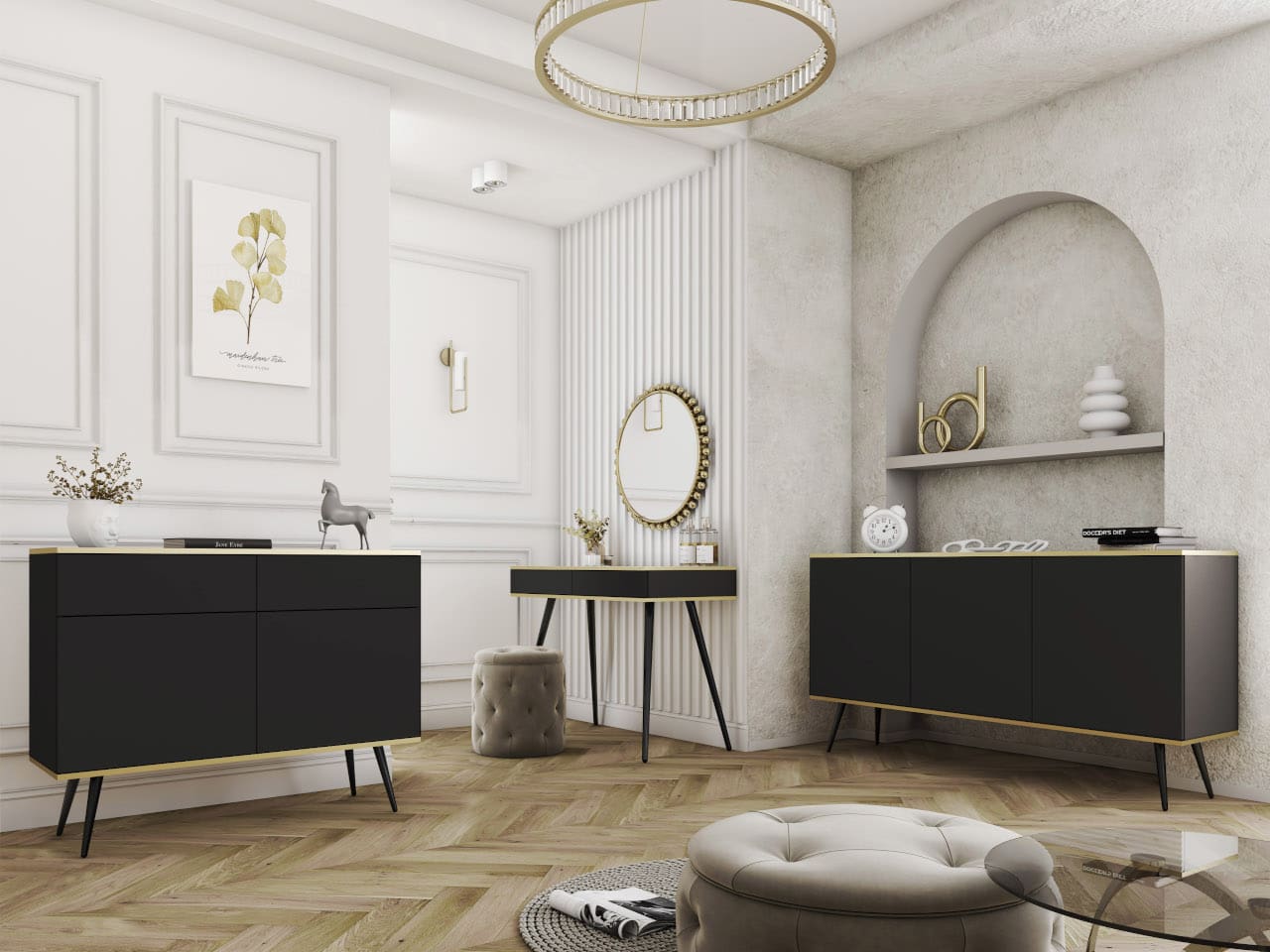 Noční stolek ARA S54 černý - Obrázek 5