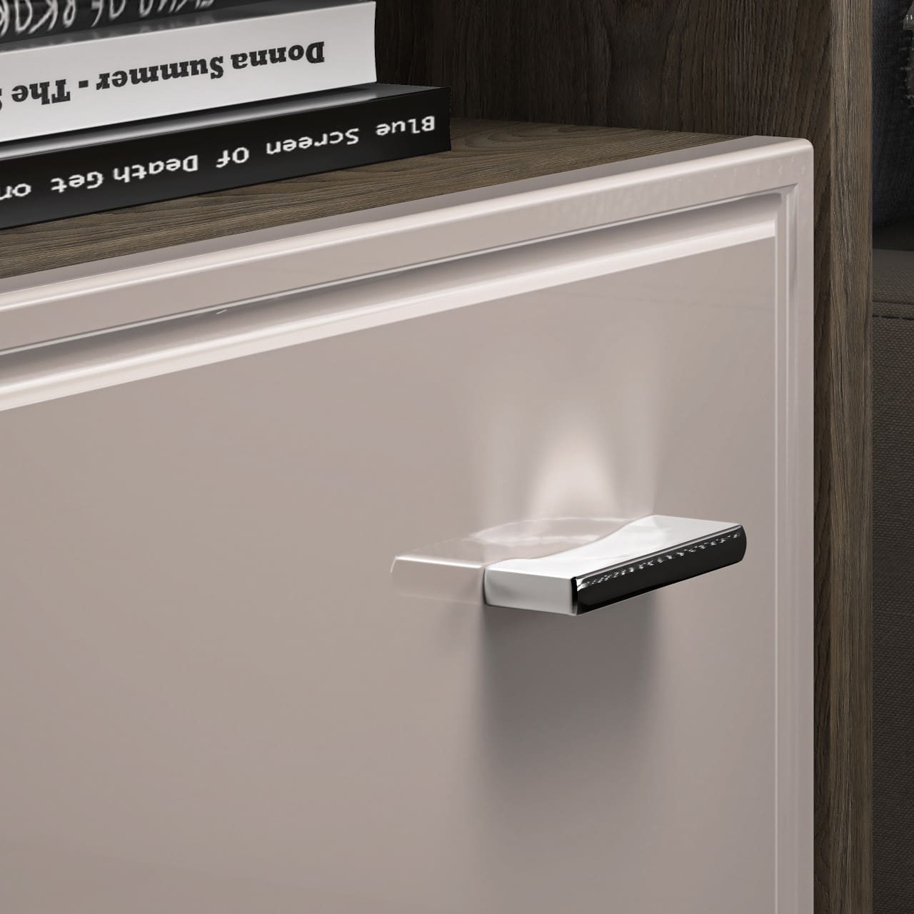 Noční stolek AVANTI 08 dub windmill tmavý / kašmír - Obrázek 7