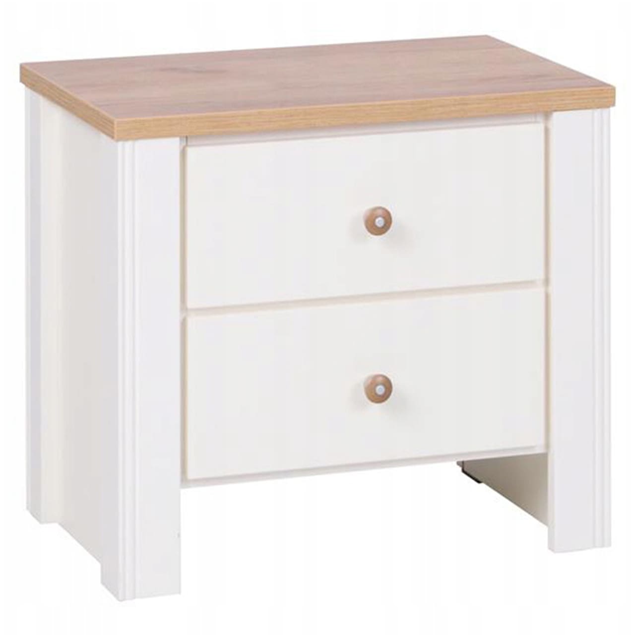 Noční stolek BERG 17 Cream / Dub Zlatý VÝPRODEJ