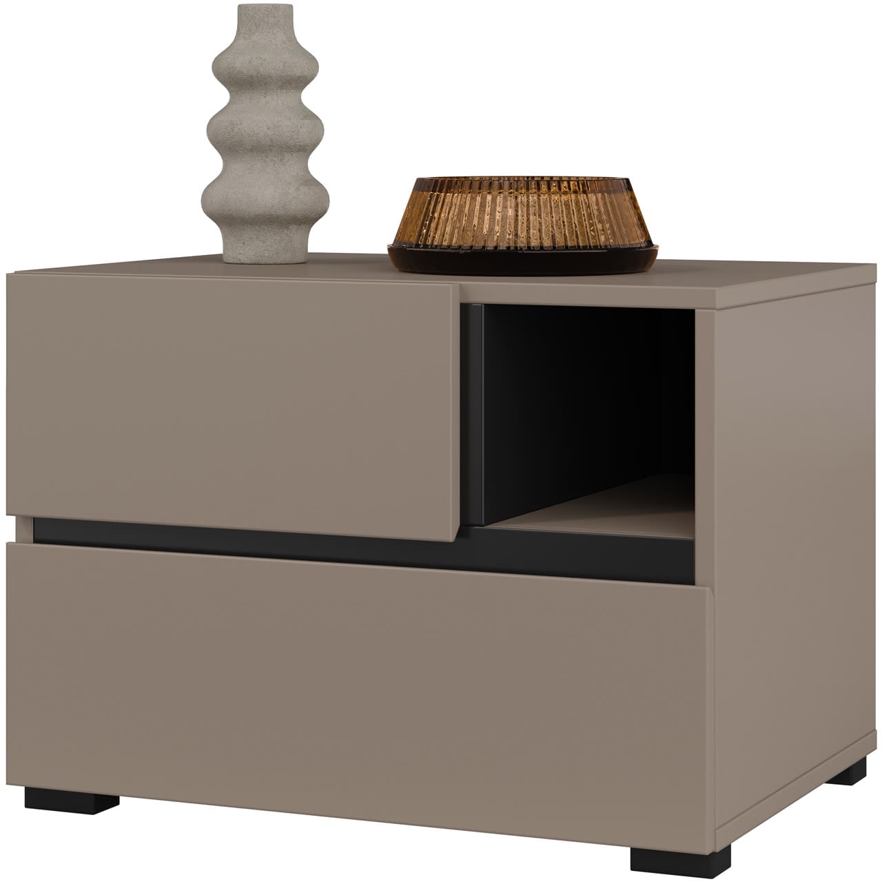 Noční stolek CROSI 22 congo / černá - Obrázek 4