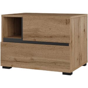 Noční stolek CROSI 22 dub wotan / černá